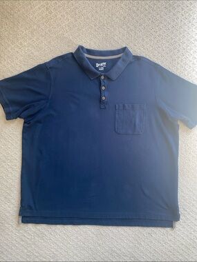 Duluth Trading Co Navy Short-Sleeve Polo with Chest Pocket